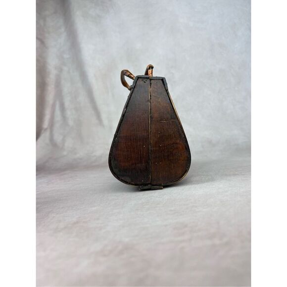 Vintage Wooden and Metal Purse Mod 1960s 1970s Handbag - Picture 7 of 8